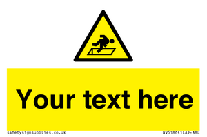 Custom Warning Hatch Sign